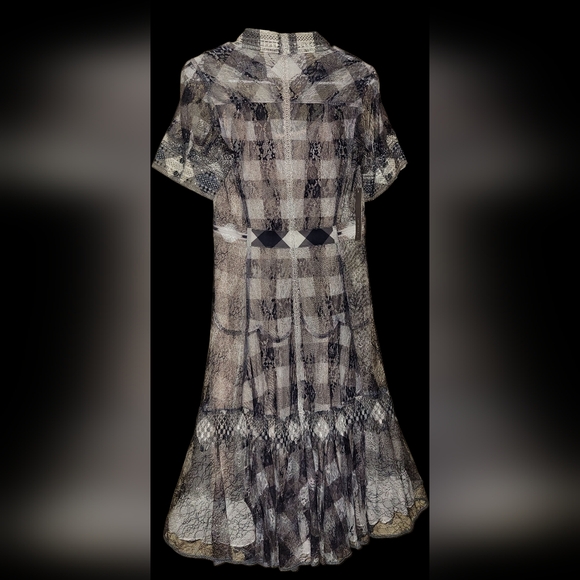 Anthropologie X In Earnest Gingham Lace Dress - Picture 3 of 11